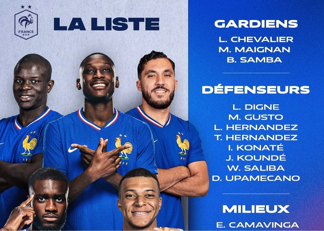 法国11月世欧预大名单：姆巴佩领衔，登贝莱、楚阿梅尼伤缺